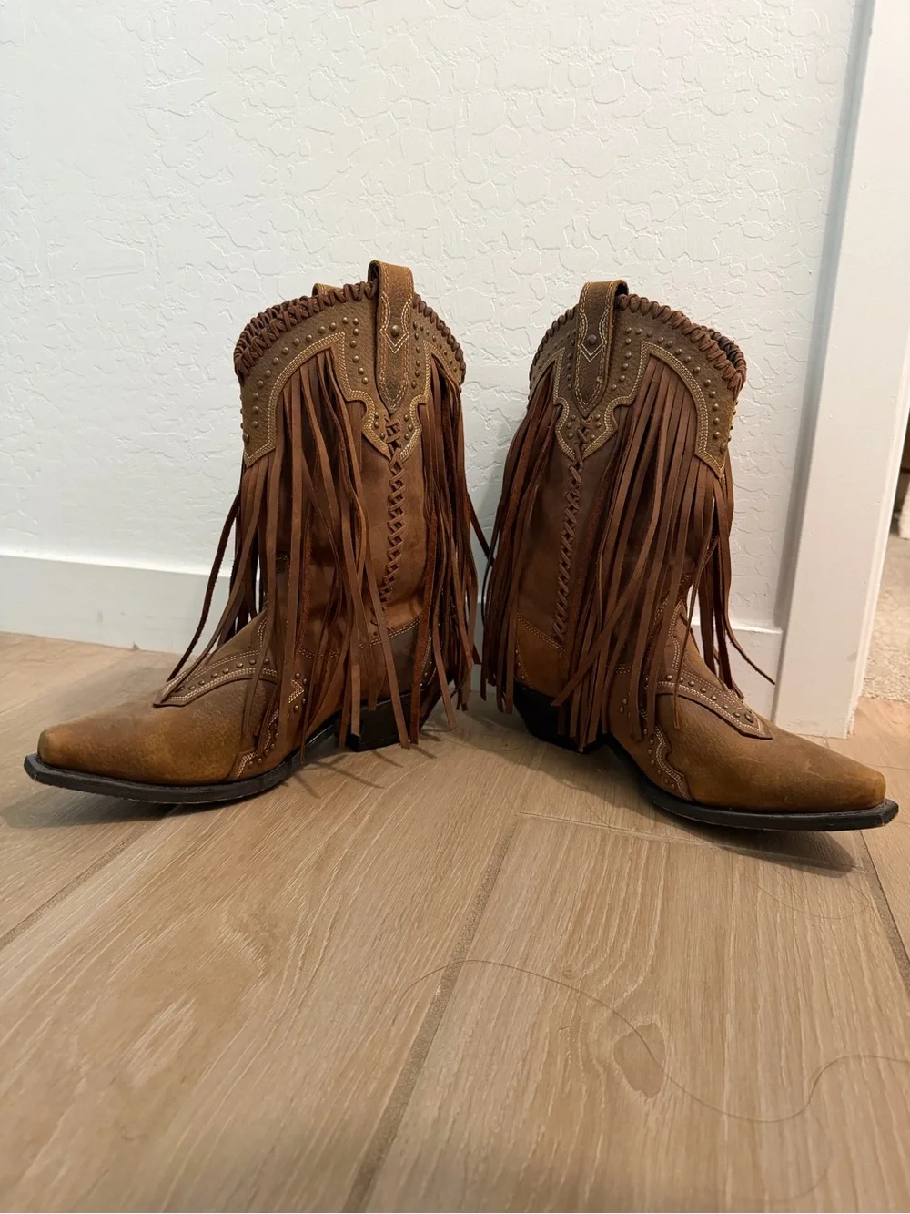 Rockin’ Country Women's Brown Fringe Western Boots
